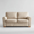 Canapé 2 places beige 158 x 88 x 86 cm en velours côtelé polyester forme droite
