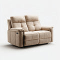 Canapé relax électrique 2 places beige en polyester 168 x 94 x 102 cm