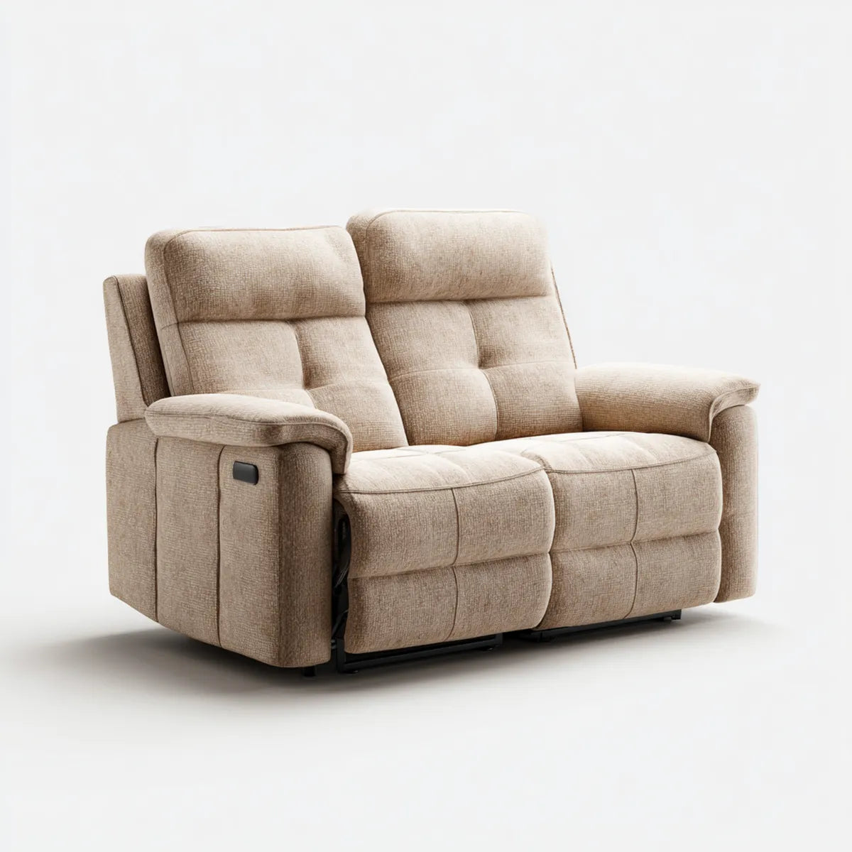 Canapé relax électrique 2 places beige en polyester 168 x 94 x 102 cm